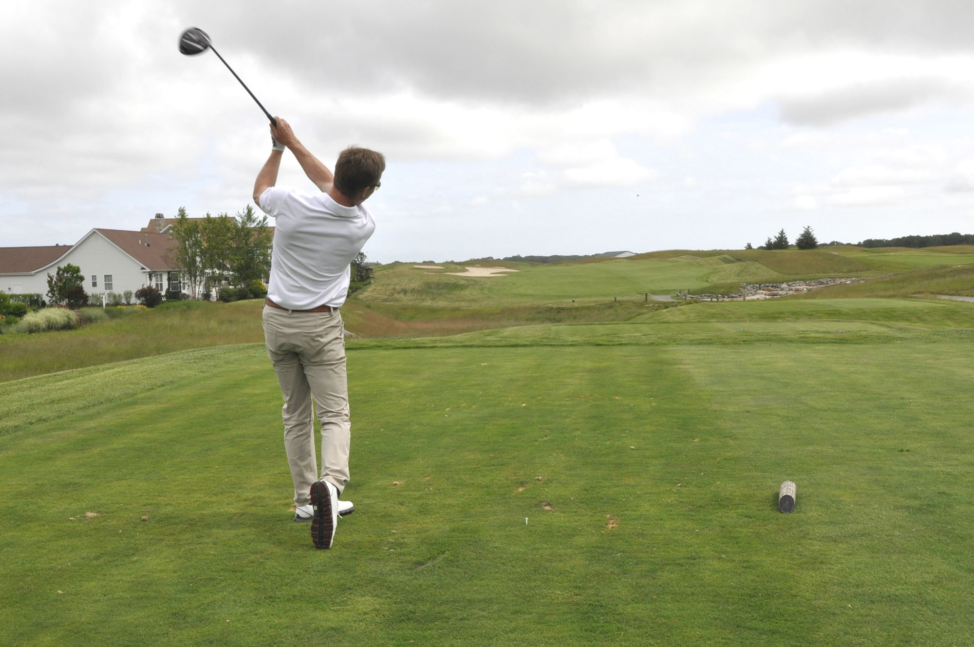 The Vineyards Golf Club head pro Louis de Kerillis teeing off last year. (Credit: The Vineyards, courtesy photo)