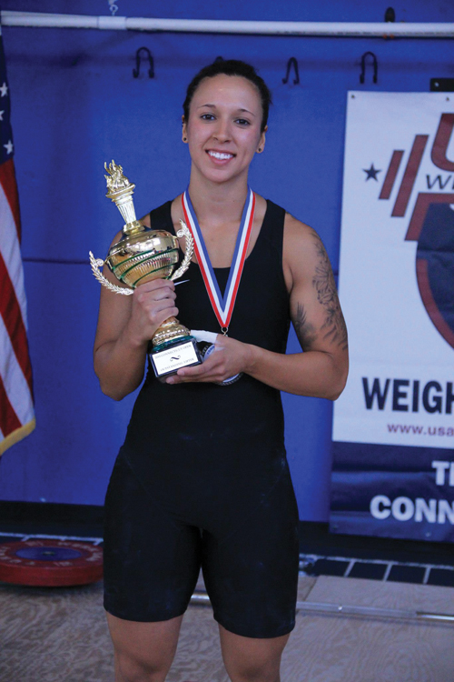 Erika Moncada was awarded the Best Female Lifter award. (Credit: )