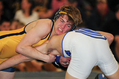 Shoreham-Wading River junior Jack Taddeo bumps up to wrestle 145 this year, where enters seeded second in the preseason rankings. (Credit: Bill Landon, file)