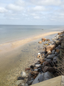Reeves Beach at high tide