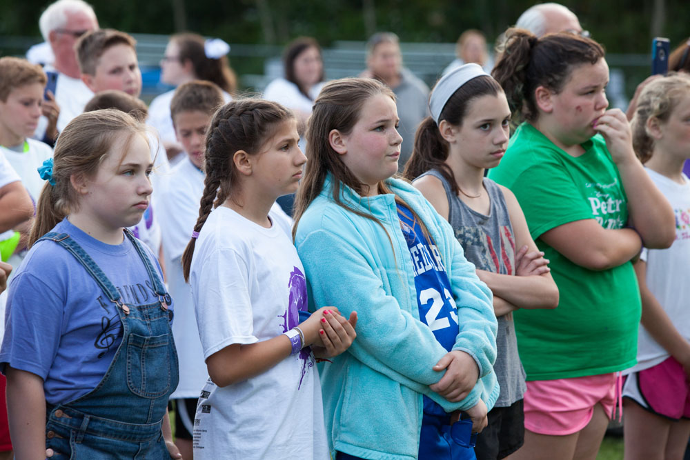 A group of young girls watches the presentation. (Credit: Katharine Schroeder)