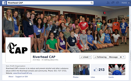 An image of Riverhead CAP's Facebook page. (Screen shot captured by Jennifer Gustavson)