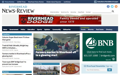 Riverhead News Review redesign