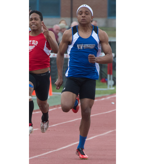 Senior sprinter Jacob Robinson and his Riverhead teammates will face a lot of new compettion in League III. (Credit: Robert O'Rourk, file)