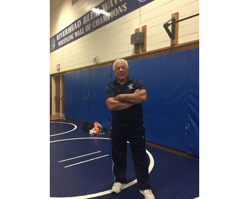 Riverhead wrestling coach Tom Riccio 111516