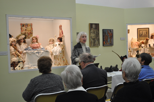 Suffolk County Historical Society executive director Kathy Curran addresses participants Saturday at the annual meeting of the Association of Suffolk County Historical Societies in Riverhead. (Credit Rachel Young)