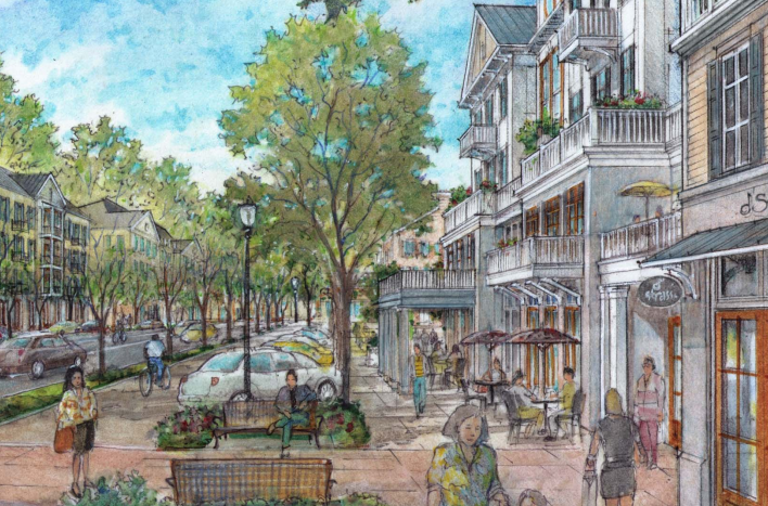 A rendering of what Renaissance Downtowns foresees in Riverside's future. (Courtesy image)