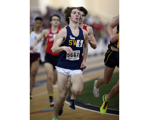 Shoreham-Wading River senior Matt Gladysz finished sixth in the 1,000 meters in 2 minutes 40.13 seconds. (Credit: Garret Meade)
