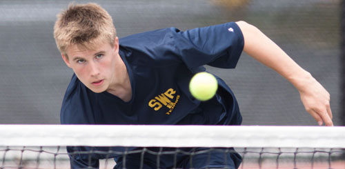 Shoreham-Wading River junior Chris Kuhnle (20-0), who hasn't been pushed to three sets this season, won the Division IV singles championship. (Credit: Katharine Schroeder)