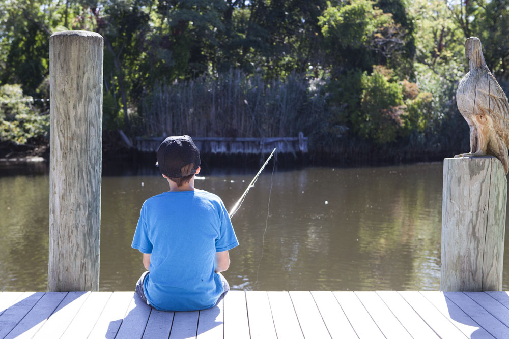 Zachary Rushlo, 14, of East Quogue patiently waits to hook a snapper