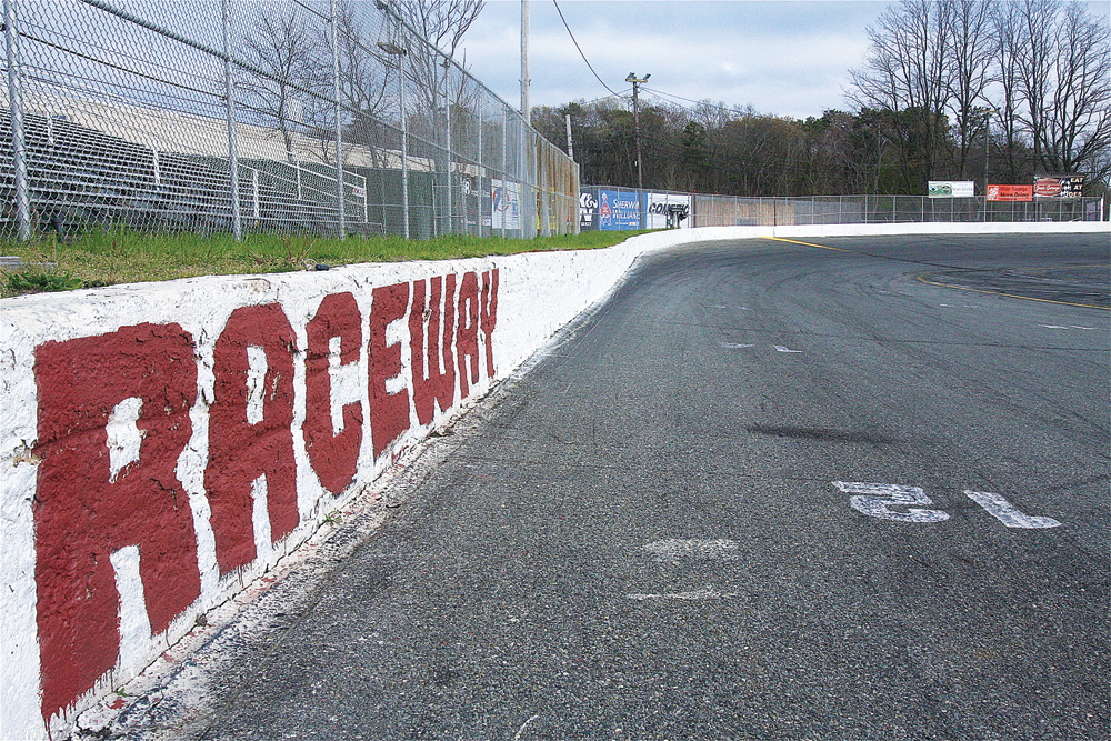 Riverhead Raceway is one of the oldest stock car race tracks in the country, having been built in 1949. It is a one-quarter mile asphalt, high-banked oval which includes a Figure 8 course. (Credit: Barbaraellen Koch)