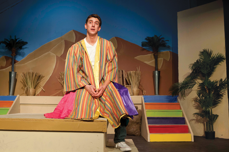 Brett Chizever played the title role in 'Joseph and the Amazing Technicolor Dreamcoat' at North Fork Community Theater in 2013. (Credit: Katharine Schroeder)