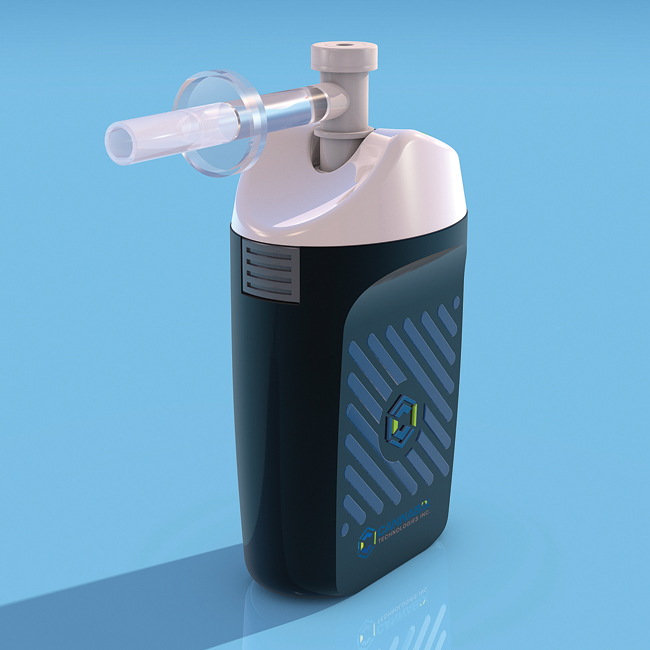 The hand-held breath test, which is expected to become available in February, can detect a presence of THC on the breath for up to two hours after use. (Credit: courtesy photo)