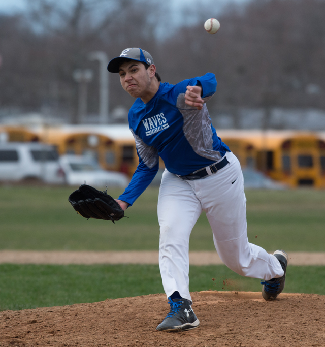 Riverhead sophomore pitcher Scott Thompson will join the starting rotation this year. (Credit: Robert O'Rourk)
