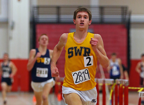 DANIEL DE MATO PHOTO | Shoreham-Wading River senior Ryan Udvadia was first in the 3,200 and third in the 1,600 Saturday at the Small School County Championship.