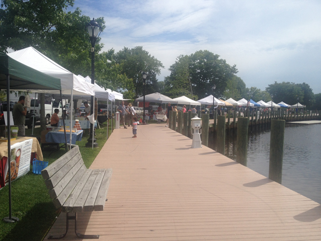 The outdoor farmers market in downtown Riverhead may not run as long this summer. (Credit: Vera Chinese, file)