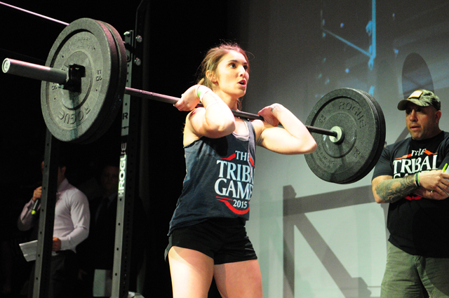 Gianna Pino of Riverhead competes in the Tribal Games Thursday night at the Suffolk Theater. (Credit: Bill Landon)