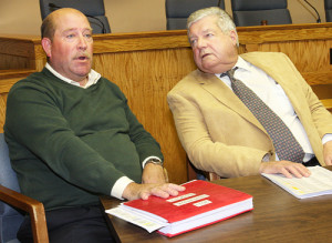 Councilmen Jim Wooten (left) and John Dunleavy in 2011.