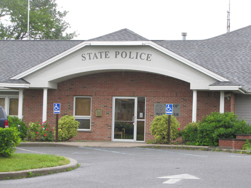 The state police barracks in Riverside. (Credit: News-Review)