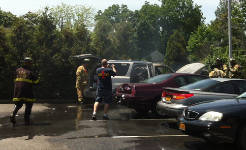 The engine of the Escalade exploded shortly after the driver turned on the ignition. (Credit: Tim Gannon)