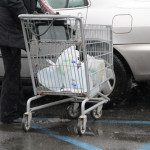 CARRIE MILLER PHOTO | A shopper fills up at Waldbaum's on Thursday afternoon.