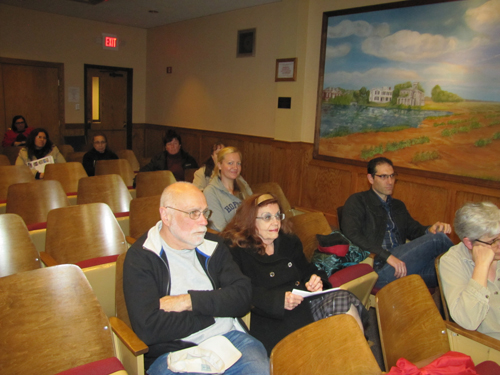 Only about ten property owners showed up at last Wednesday's meeting on a proposed "Second and Ostrander" historic district downtown. Tim Gannon Photo.