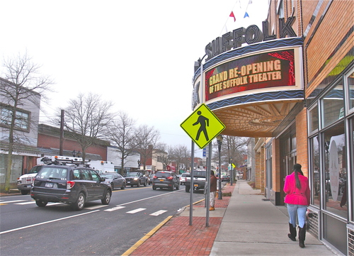 East Main Street looking west near the theater. (file photo)