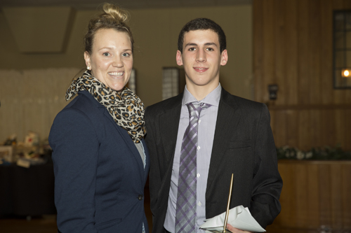 LIFB education chairperson Kristina Sidor with James Anson, scholarship winner. (Credit: Courtesy LIFB) 