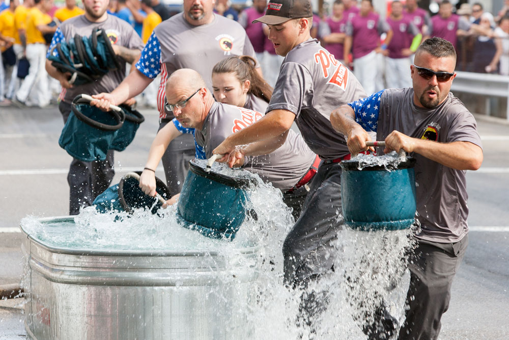 Cutchogue Panthers in bucket brigade competition.