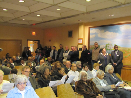Tuesday's hearing on the Community Benefit zone at Riverhead Town Hall was packed.