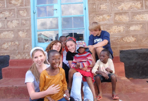COURTESY FILE PHOTO | Students from Shoreham-Wading River’s Global Awareness Club in Meru, Kenya, in 2011. 