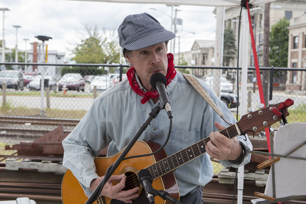 Tim Fitall sings railroad themed songs. (Credit: Katharine Schroeder)
