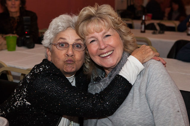 Janice Conover of Jamesport with friend Carol Burqhardt.